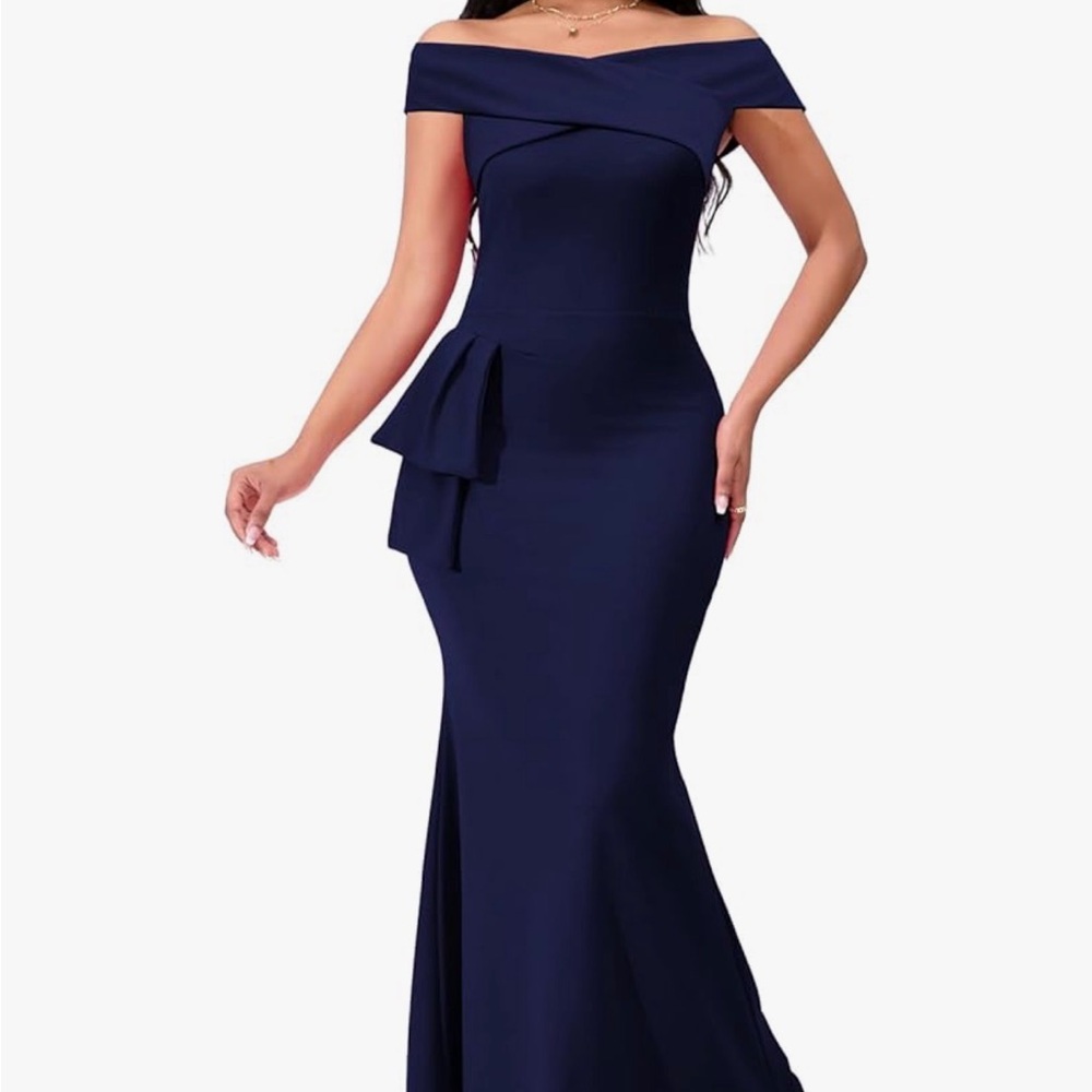 Mother of the bride Elegant Navy Blue Women’s Evening Dress